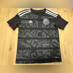 Adidas Mexico Kids 2019 Gold Cup Home Black  Soccer Jersey